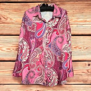 SHEIN PAISLEY BUTTON DOWN SIZE XL